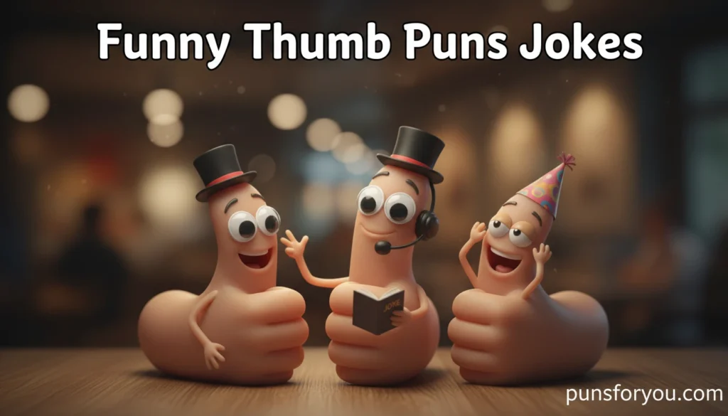Funny Thumb Puns Jokes
