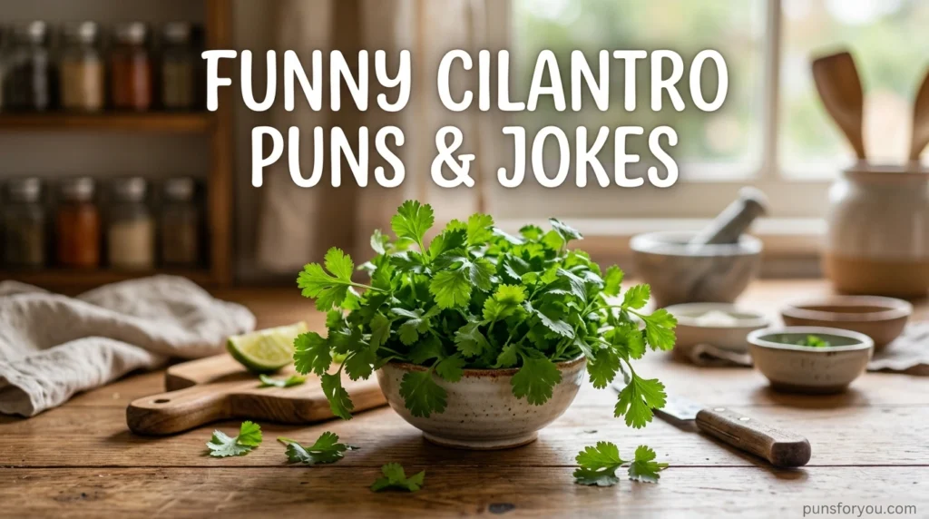 Funny Cilantro Puns Jokes